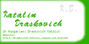 katalin draskovich business card